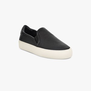 Ugg Jass Leather Women Sneakers Black (4380HZWUD)